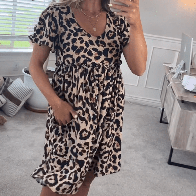 stylub Nala™ | Stylish Leopard Mini Dress