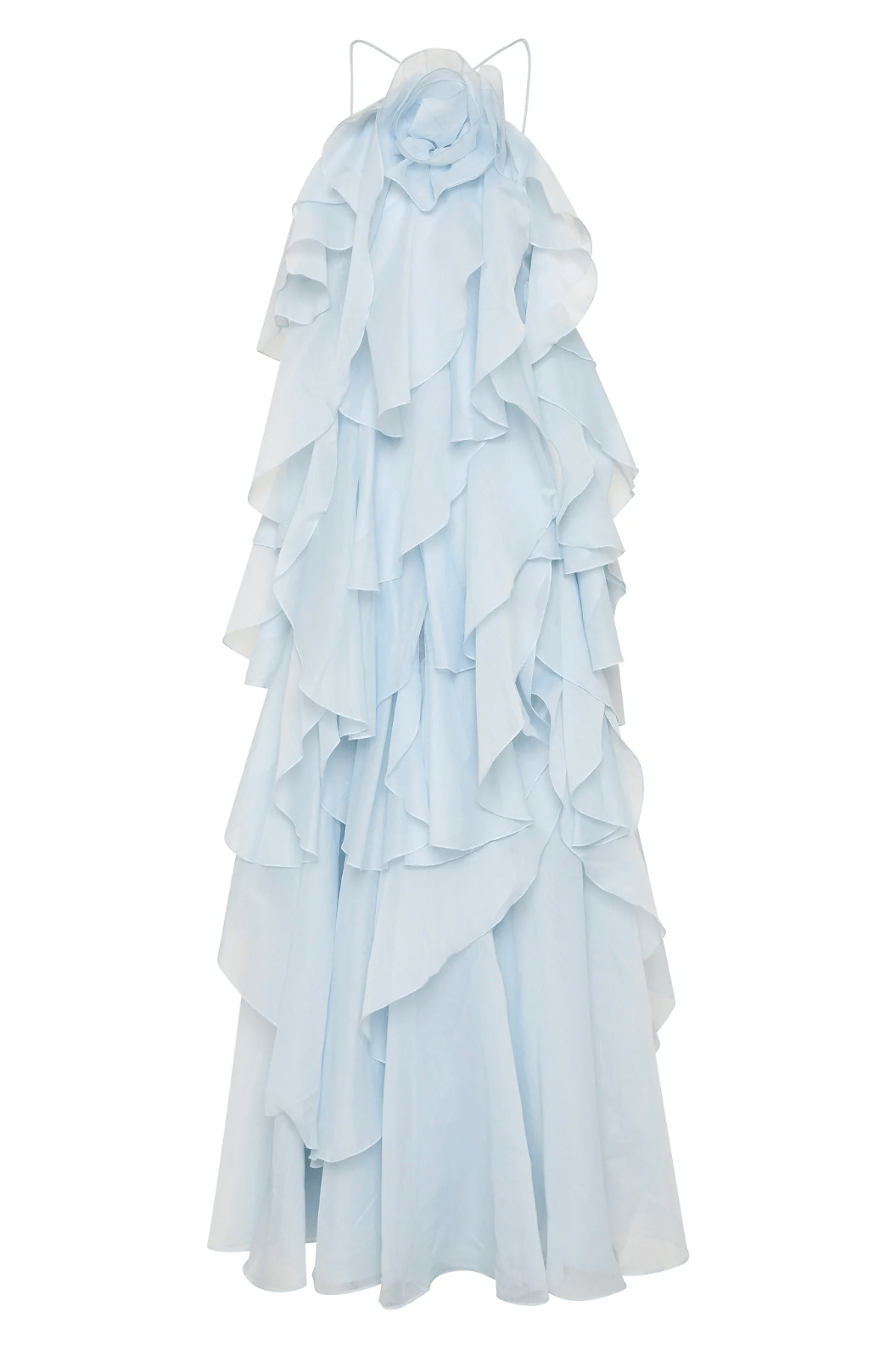stylub Nephele - Long Halter Ruffle Cocktail Dress
