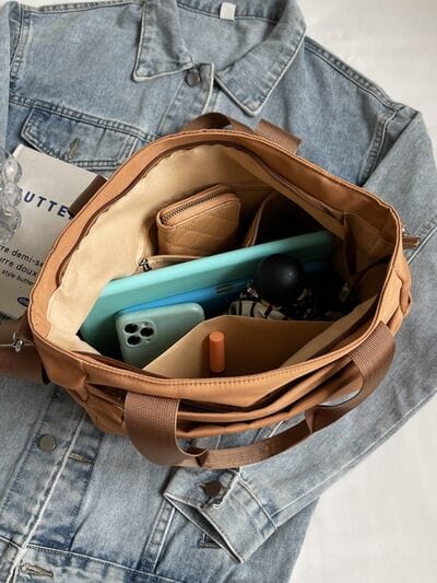 stylub Nylon Solid Color Tote Bag