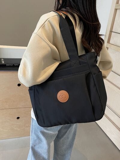 stylub Nylon Solid Color Tote Bag