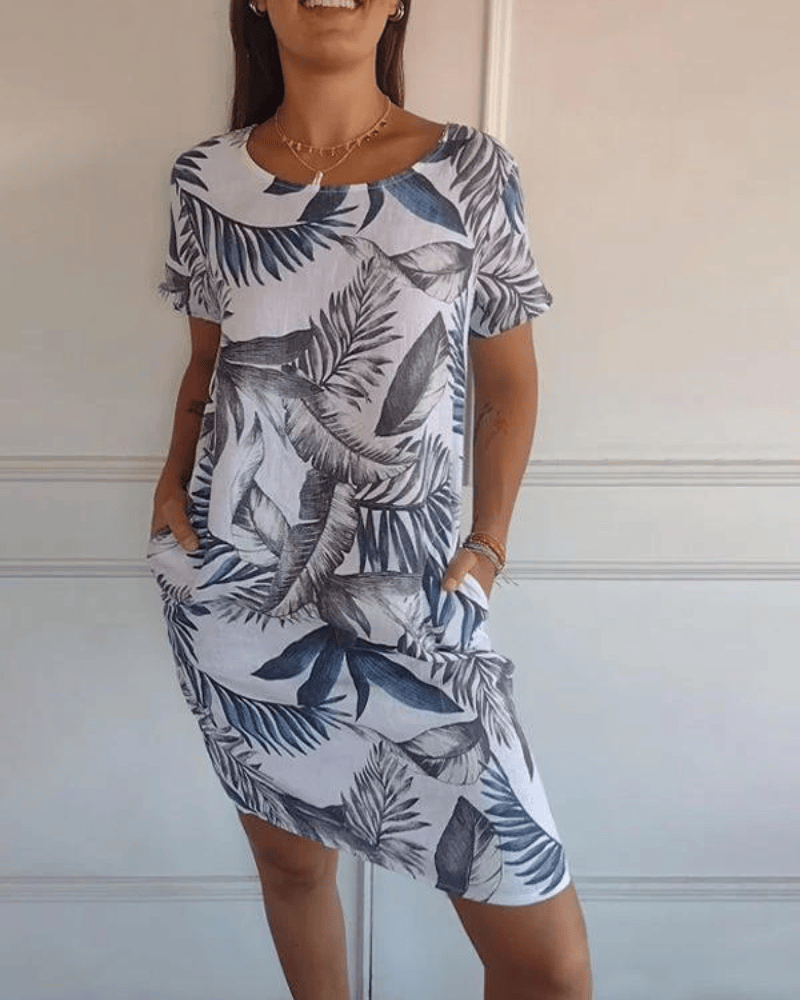 stylub Ofeliya™ | Printed Linen Dress