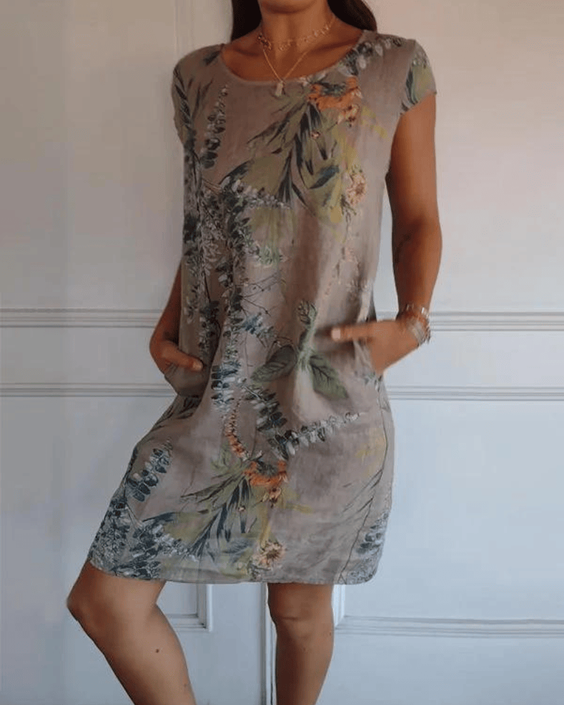 stylub Ofeliya™ | Printed Linen Dress