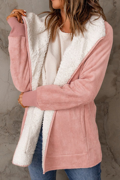 stylub Open Front Long Sleeve Sherpa Jacket