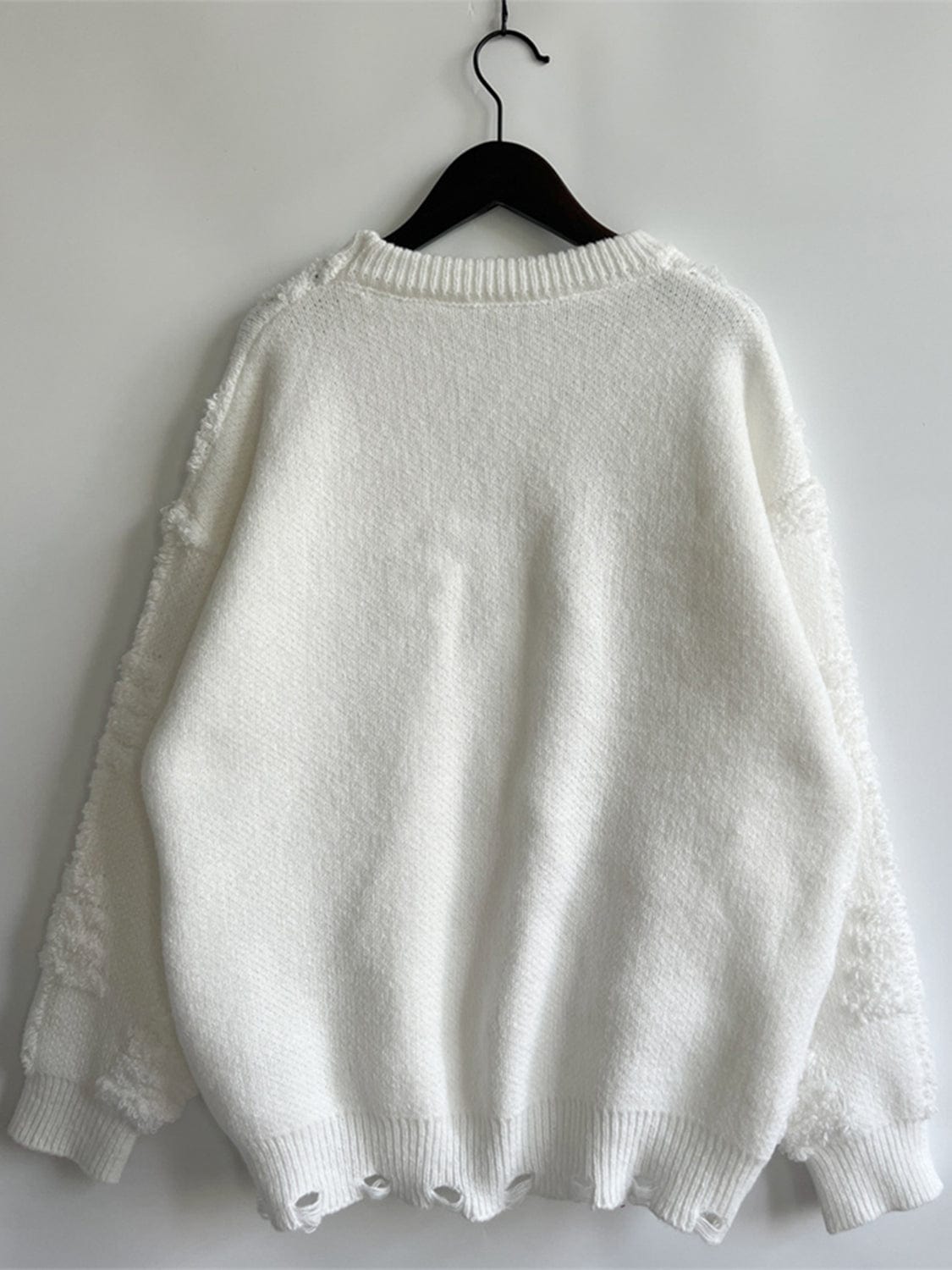 stylub Pearl Detail Round Neck Long Sleeve Sweater