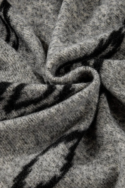 stylub Pocketed Geometric Collared Neck Button Down Shacket