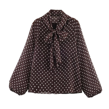 Stylub Polka Dot Bow-Tie Blouse — The Print Top That Feels Like a Mood