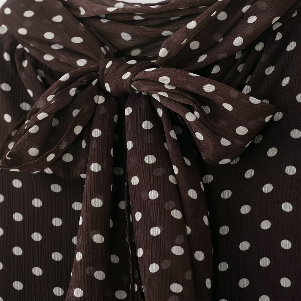 Stylub Polka Dot Bow-Tie Blouse — The Print Top That Feels Like a Mood