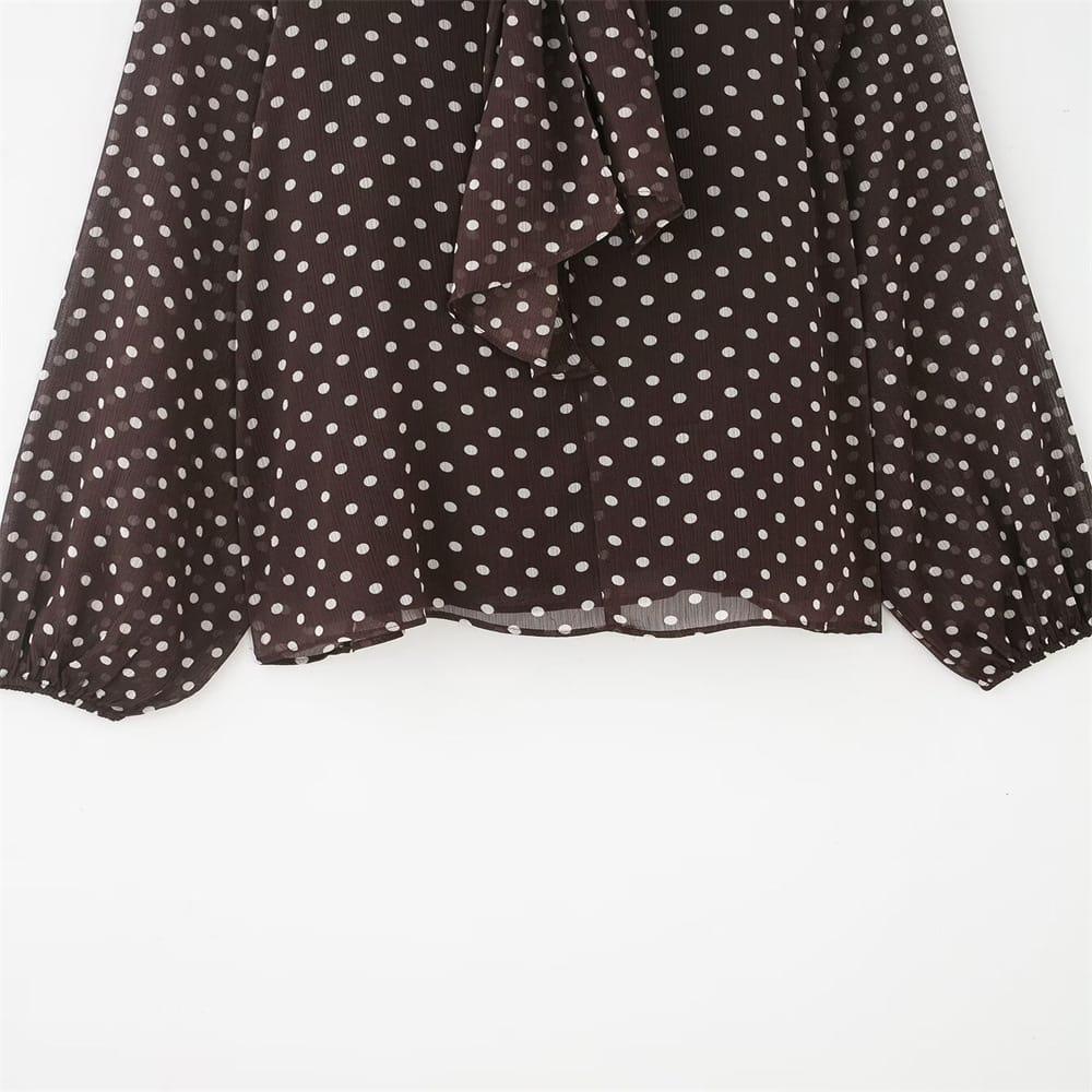 Stylub Polka Dot Bow-Tie Blouse — The Print Top That Feels Like a Mood
