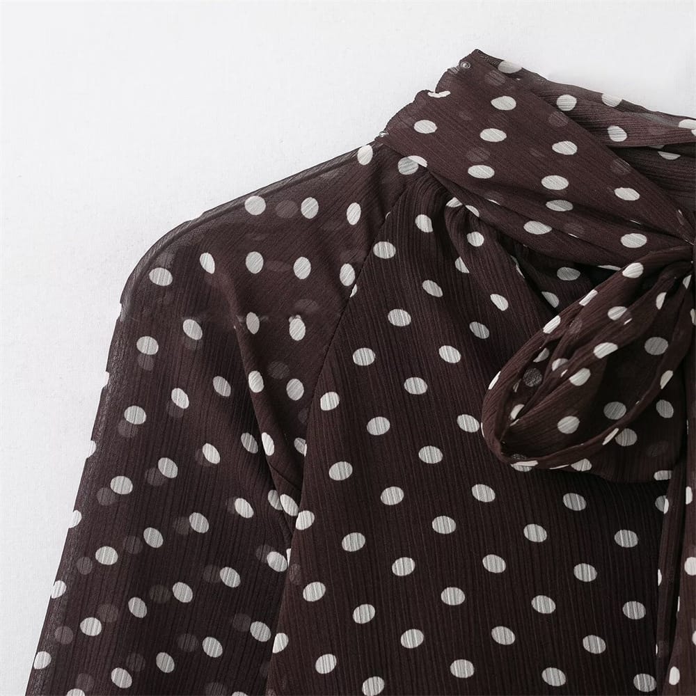 Stylub Polka Dot Bow-Tie Blouse — The Print Top That Feels Like a Mood