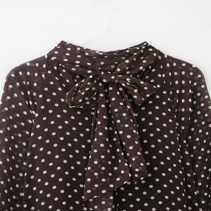 Stylub Polka Dot Bow-Tie Blouse — The Print Top That Feels Like a Mood