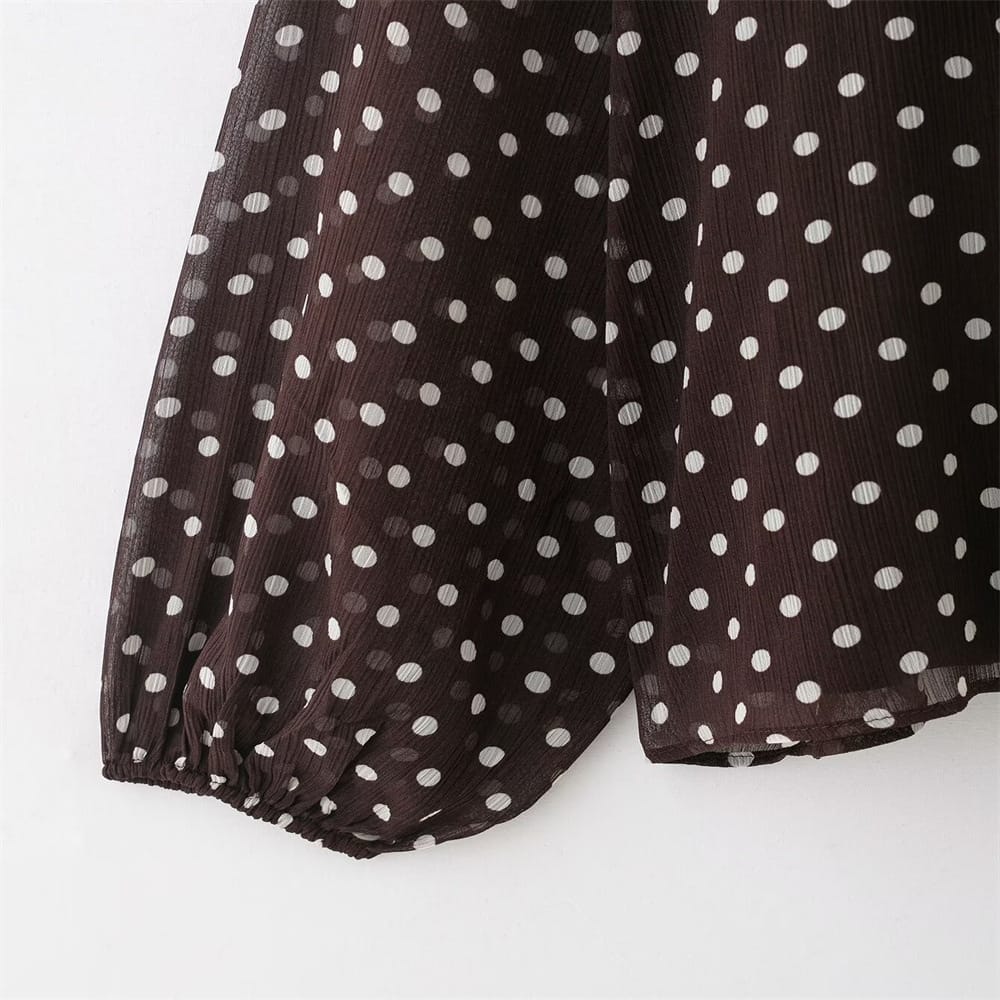 Stylub Polka Dot Bow-Tie Blouse — The Print Top That Feels Like a Mood