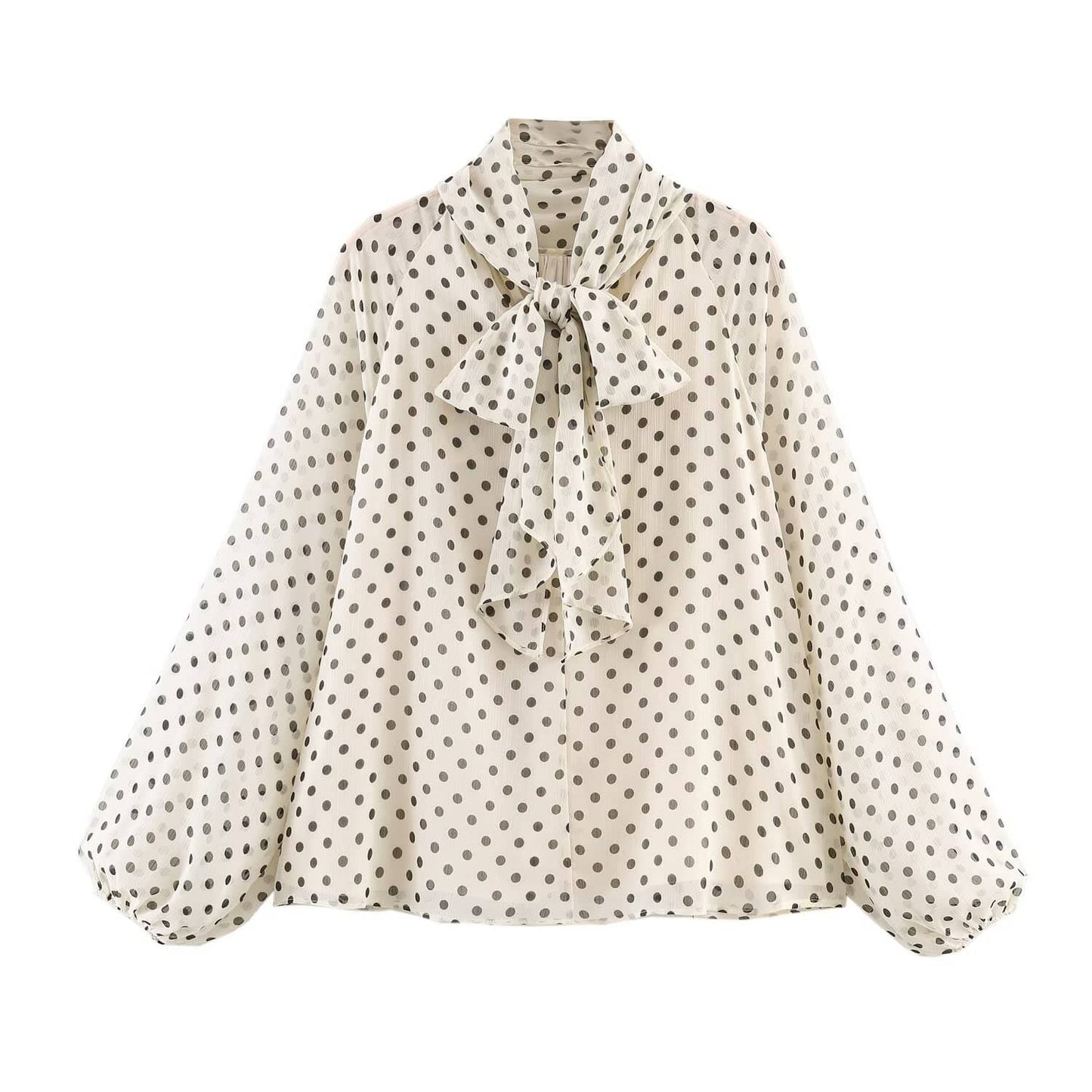 Stylub Polka Dot Bow-Tie Blouse — The Print Top That Feels Like a Mood