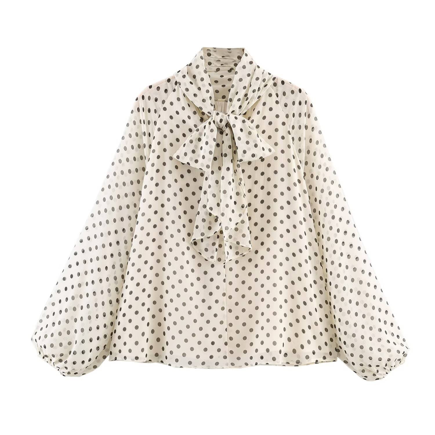 Stylub Polka Dot Bow-Tie Blouse — The Print Top That Feels Like a Mood