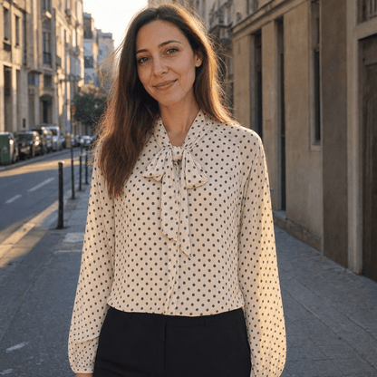 Stylub Polka Dot Bow-Tie Blouse — The Print Top That Feels Like a Mood