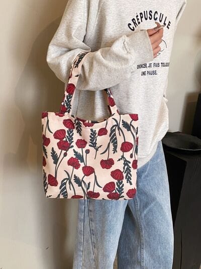 stylub Printed Canvas Handbag with Zipper