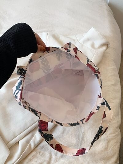 stylub Printed Canvas Handbag with Zipper