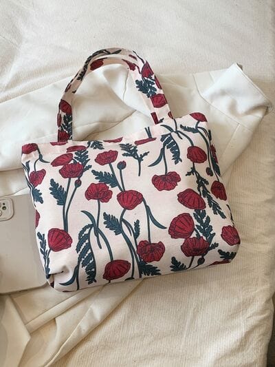 stylub Printed Canvas Handbag with Zipper