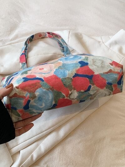 stylub Printed Canvas Handbag with Zipper