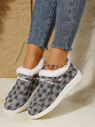stylub Printed Round Toe Flat Slip-Ons