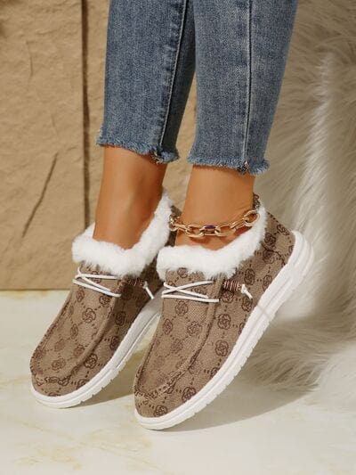 stylub Printed Round Toe Flat Slip-Ons