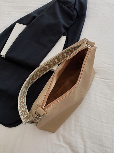 stylub PU Leather Geometric Pattern Strap Shoulder Bag
