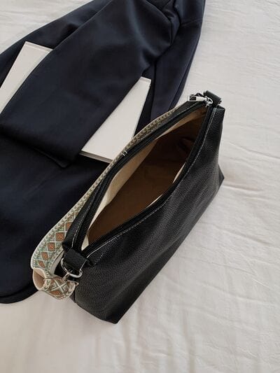 stylub PU Leather Geometric Pattern Strap Shoulder Bag