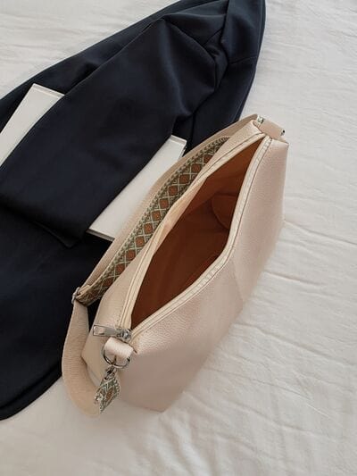 stylub PU Leather Geometric Pattern Strap Shoulder Bag