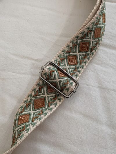 stylub PU Leather Geometric Pattern Strap Shoulder Bag