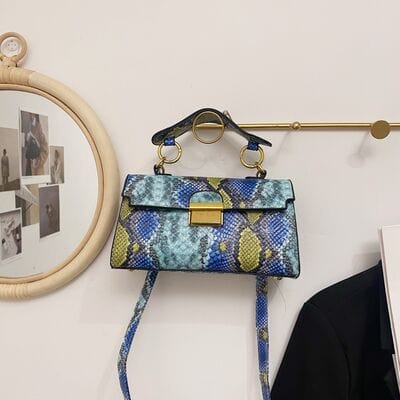 stylub PU Leather Snakeskin Print Crossbody Bag