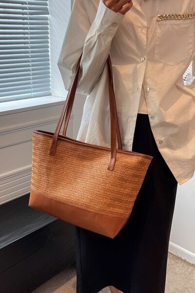 stylub PU Leather Straps Large Tote Bag