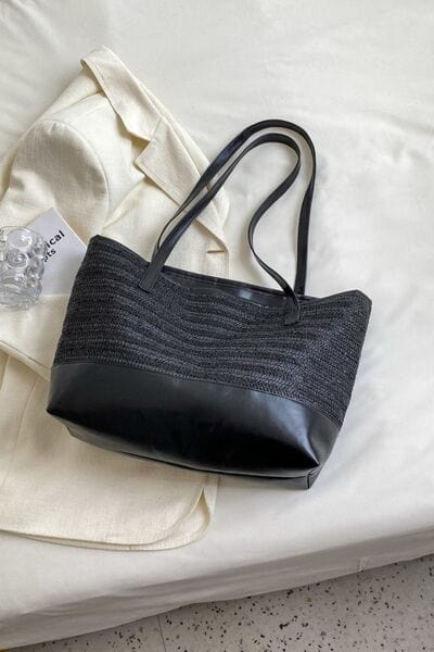 stylub PU Leather Straps Large Tote Bag