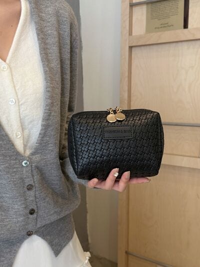 stylub PU Leather Woven Clutch
