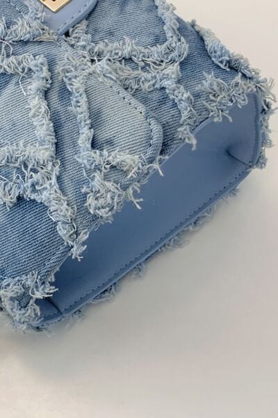 stylub Raw Hem Denim Crossbody Bag