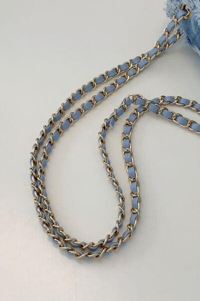 stylub Raw Hem Denim Crossbody Bag