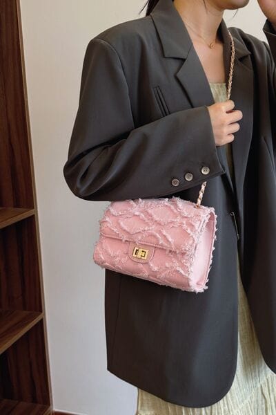 stylub Raw Hem Denim Crossbody Bag