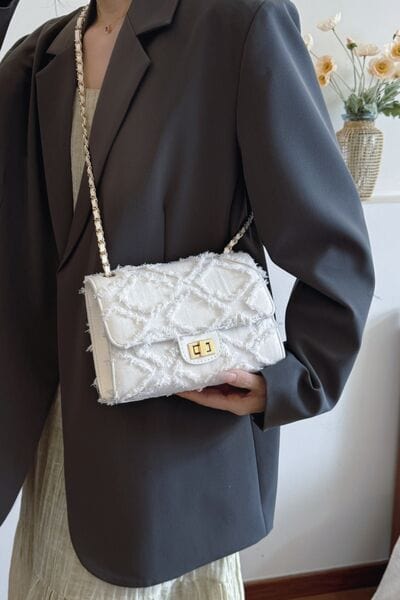 stylub Raw Hem Denim Crossbody Bag