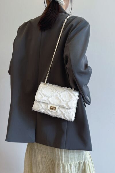 stylub Raw Hem Denim Crossbody Bag