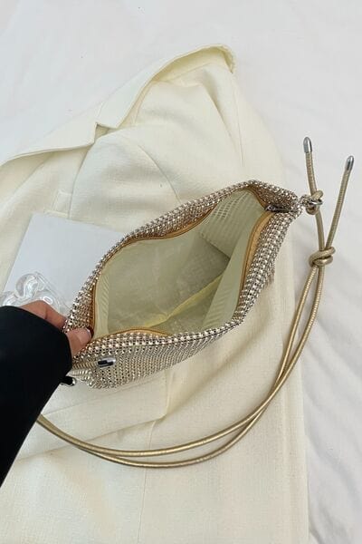 stylub Rhinestone Knotted Strap Crossbody Bag