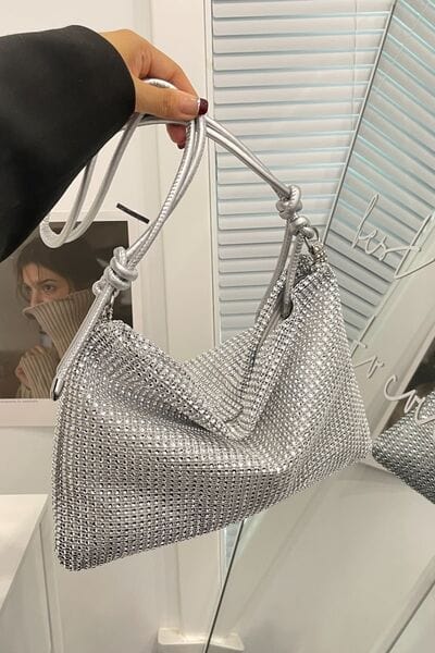 stylub Rhinestone Knotted Strap Crossbody Bag