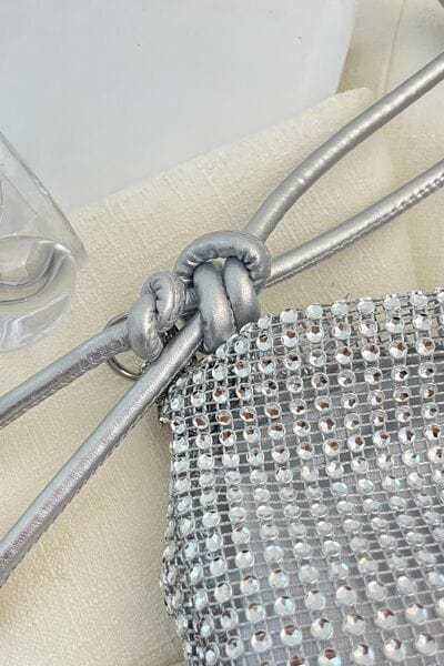 stylub Rhinestone Knotted Strap Crossbody Bag