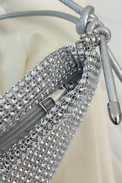 stylub Rhinestone Knotted Strap Crossbody Bag