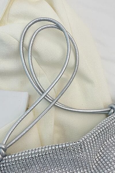 stylub Rhinestone Knotted Strap Crossbody Bag