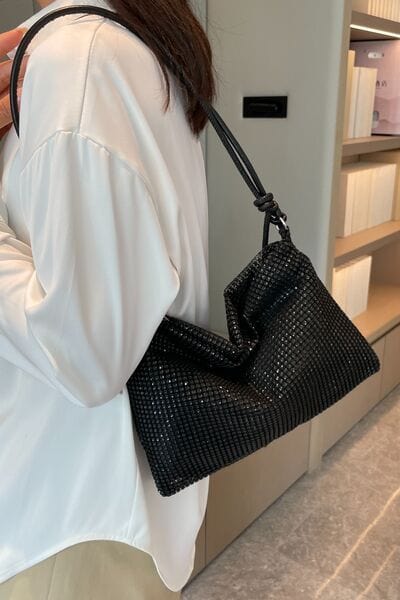 stylub Rhinestone Knotted Strap Crossbody Bag