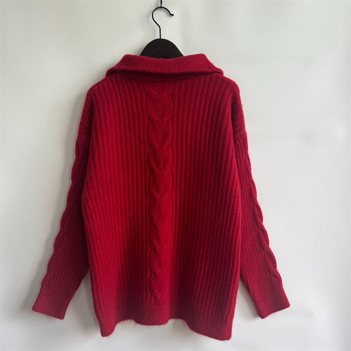 stylub Ribbed Half Zip Long Sleeve Sweater