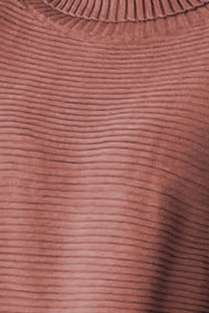 stylub Ribbed Turtleneck Dropped Shoulder Pullover Sweater