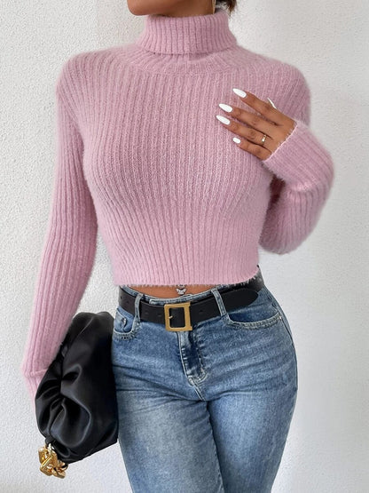 stylub Ribbed Turtleneck Long Sleeve Sweater