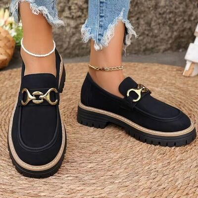 stylub Round Toe Platform Loafers
