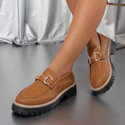 stylub Round Toe Platform Loafers