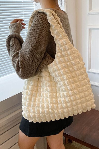 stylub Ruched Polyester Large Handbag