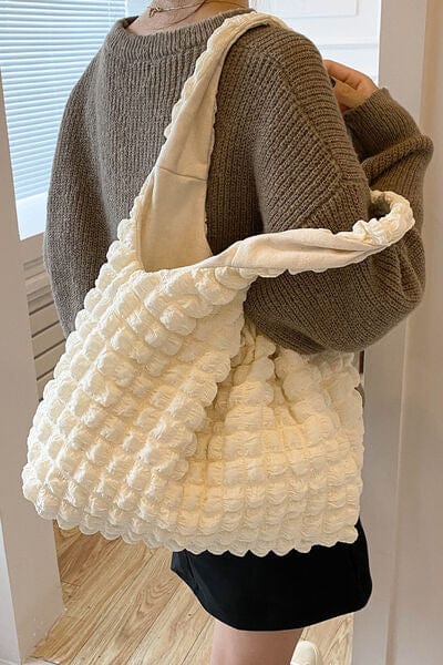 stylub Ruched Polyester Large Handbag